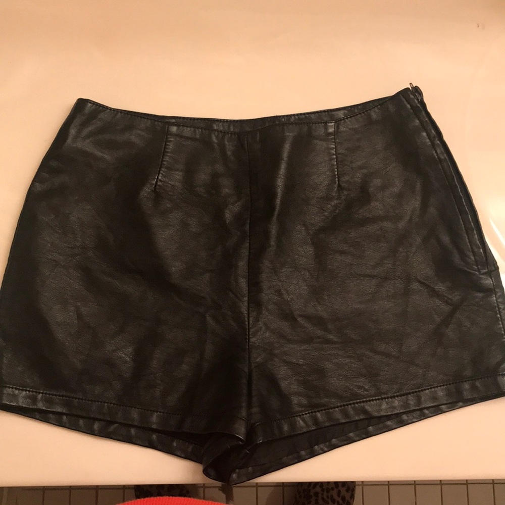 Faux Leather High Waisted shorts